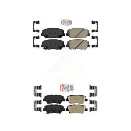 Front Rear Ceramic Disc Brake Pads Kit For 2014-2016 Kia Forte Forte5 Koup KNF-100811