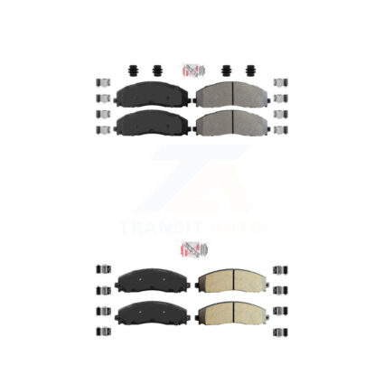 Front Rear Semi-Metallic Disc Brake Pads Kit For Ford F-350 Super Duty F-250 F-450 KNF-100830