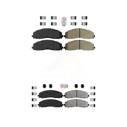 Front Rear Semi-Metallic Disc Brake Pads Kit For Ford F-350 Super Duty F-250 F-450 KNF-100831