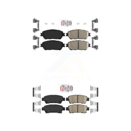 Front Rear Ceramic Disc Brake Pads Kit For 2004-2010 Toyota Sienna KNF-100842