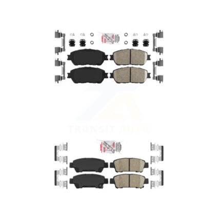 Front Rear Ceramic Disc Brake Pads Kit For 2004-2010 Toyota Sienna KNF-100843