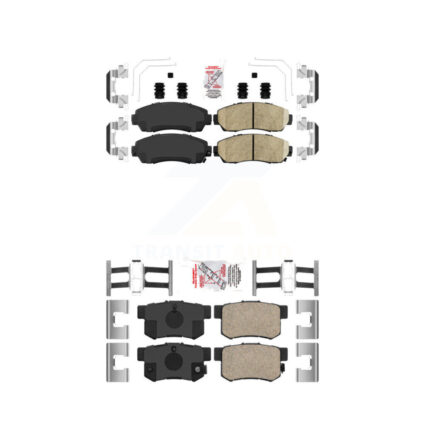 Front Rear Ceramic Disc Brake Pads Kit For Honda Civic Acura RDX KNF-100862