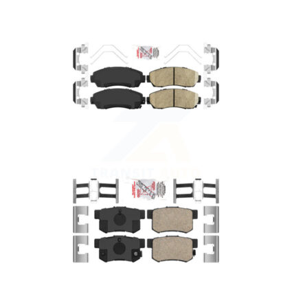 Front Rear Ceramic Disc Brake Pads Kit For Honda Civic Acura RDX KNF-100863