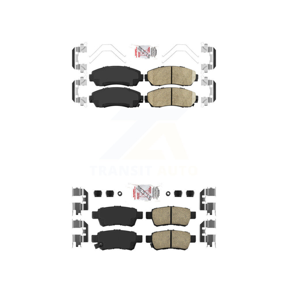 Front Rear Ceramic Disc Brake Pads Kit For 2005-2010 Honda Odyssey KNF-100869