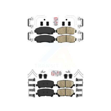 Front Rear Ceramic Disc Brake Pads Kit For 2011-2017 Honda Odyssey KNF-100870