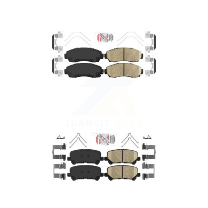 Front Rear Ceramic Disc Brake Pads Kit For 2011-2017 Honda Odyssey KNF-100873