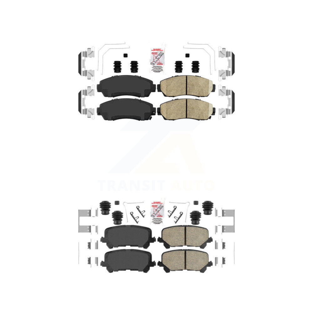 Front Rear Ceramic Disc Brake Pads Kit For 2019-2024 Honda Passport KNF-100875