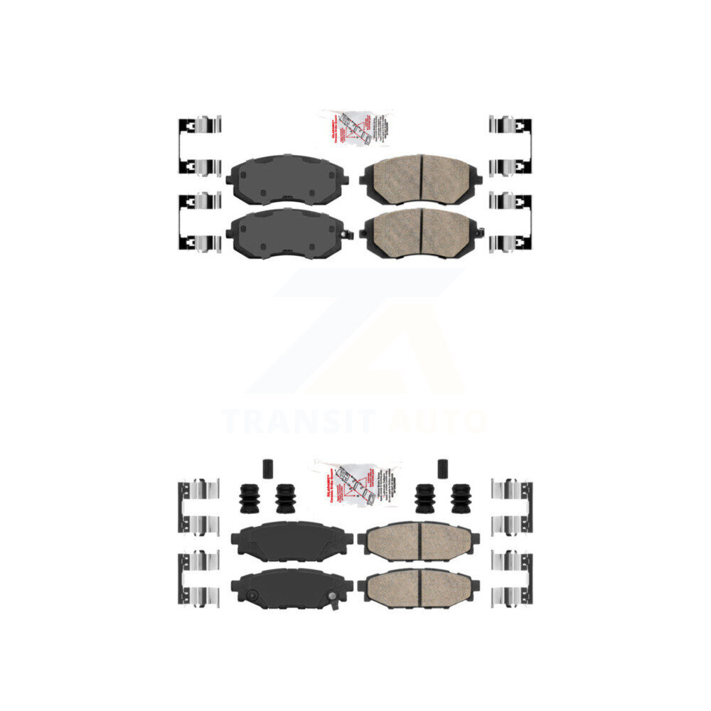 Front Rear Ceramic Disc Brake Pads Kit For Subaru Outback Forester Impreza Legacy WRX KNF-100898