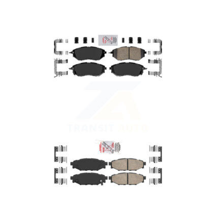 Front Rear Ceramic Disc Brake Pads Kit For Subaru WRX KNF-100903