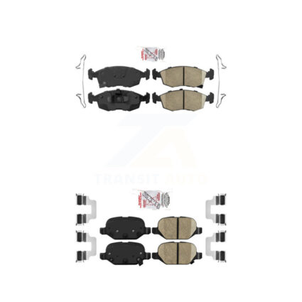 Front Rear Ceramic Disc Brake Pads Kit For Fiat 500 KNF-100906