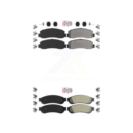 Front Rear Semi-Metallic Disc Brake Pads Kit For Ford F-350 Super Duty F-250 KNF-100908