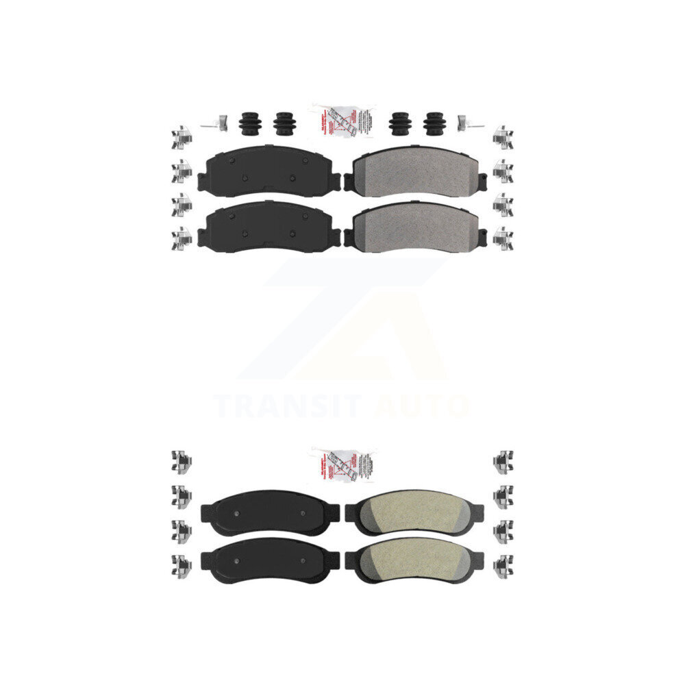 Front Rear Semi-Metallic Disc Brake Pads Kit For Ford F-350 Super Duty F-250 KNF-100908