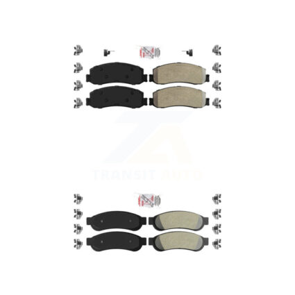 Front Rear Semi-Metallic Disc Brake Pads Kit For Ford F-350 Super Duty F-250 KNF-100909