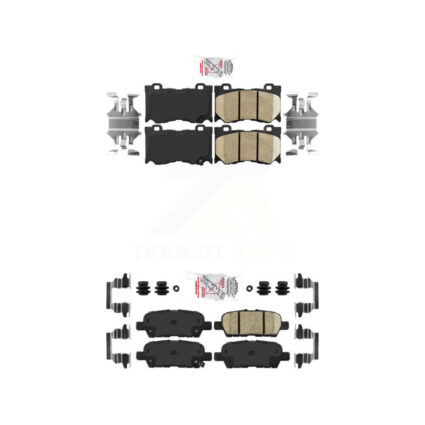 Front Rear Ceramic Disc Brake Pads Kit For INFINITI Q50 Q60 Nissan 370Z QX70 KNF-100917