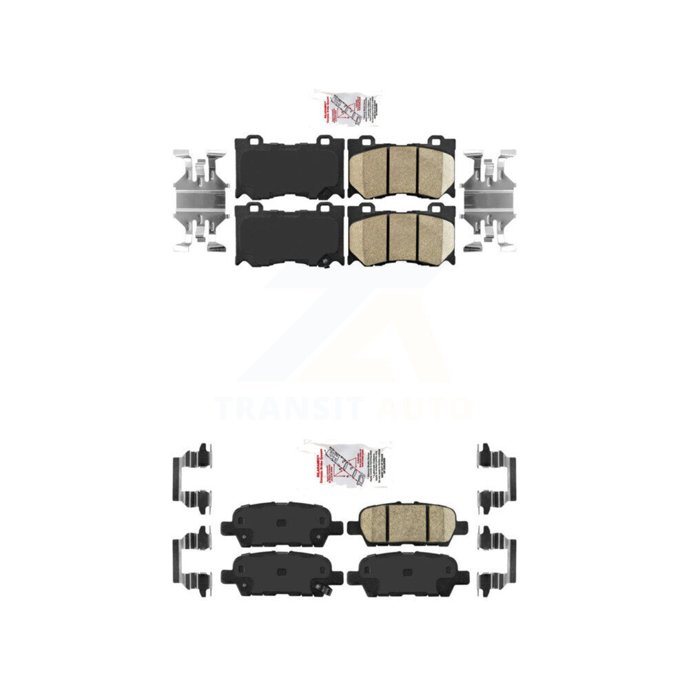 Front Rear Ceramic Disc Brake Pads Kit For INFINITI Q50 Q60 Nissan 370Z QX70 KNF-100918