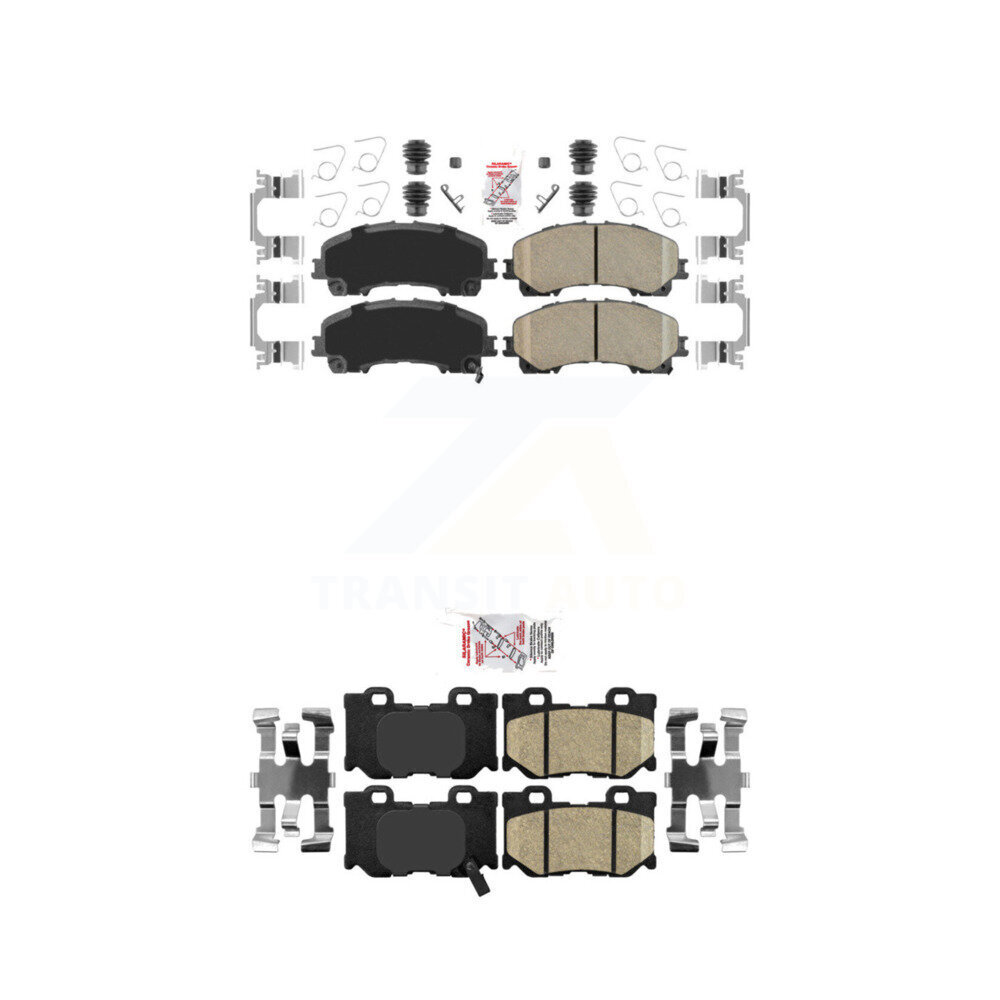 Front Rear Ceramic Disc Brake Pads Kit For INFINITI Q50 Q60 With Dual Piston Caliper KNF-100921