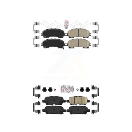 Front Rear Ceramic Disc Brake Pads Kit For Nissan Rogue INFINITI Q50 QX50 Q60 KNF-100922