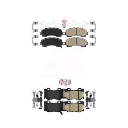 Front Rear Ceramic Disc Brake Pads Kit For INFINITI Q50 Q60 With Dual Piston Caliper KNF-100924