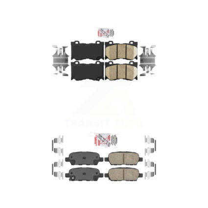 Front Rear Ceramic Disc Brake Pads Kit For 2014 INFINITI Q60 Sport/Premium KNF-100925