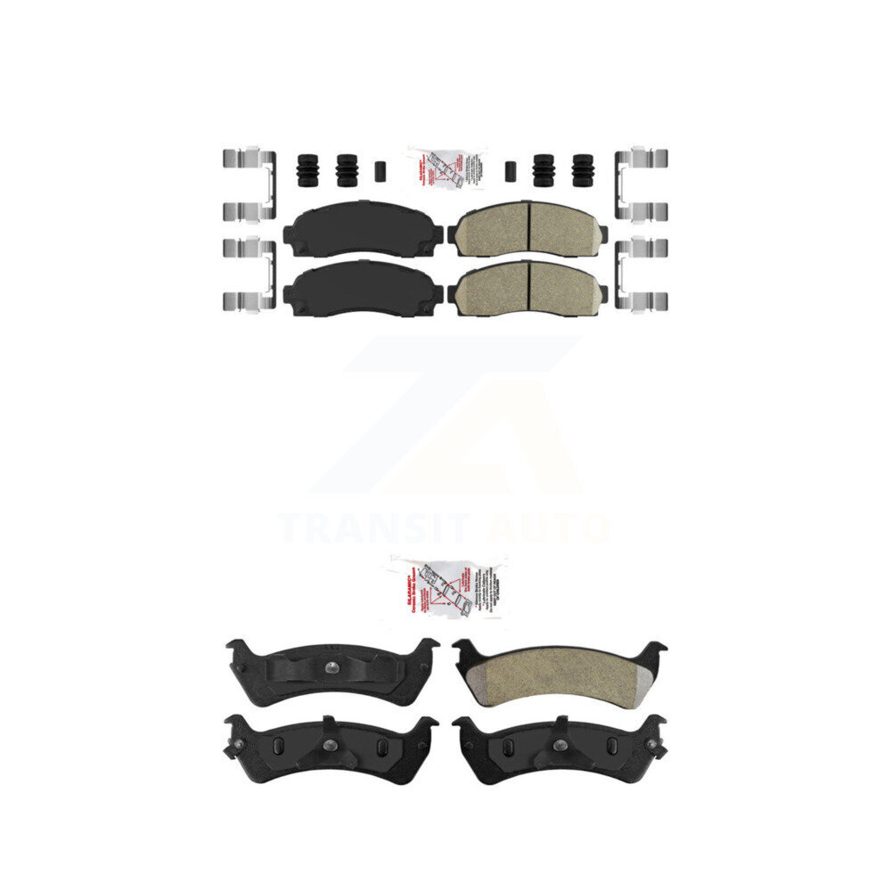 Front Ceramic Rear Semi-Metallic Disc Brake Pads Kit For 2001 Ford Explorer Sport KNF-100931