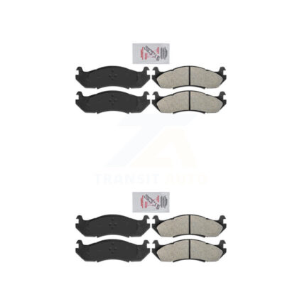 Front Rear Semi-Metallic Disc Brake Pads Kit For 2002-2003 Hummer H1 KNF-100947