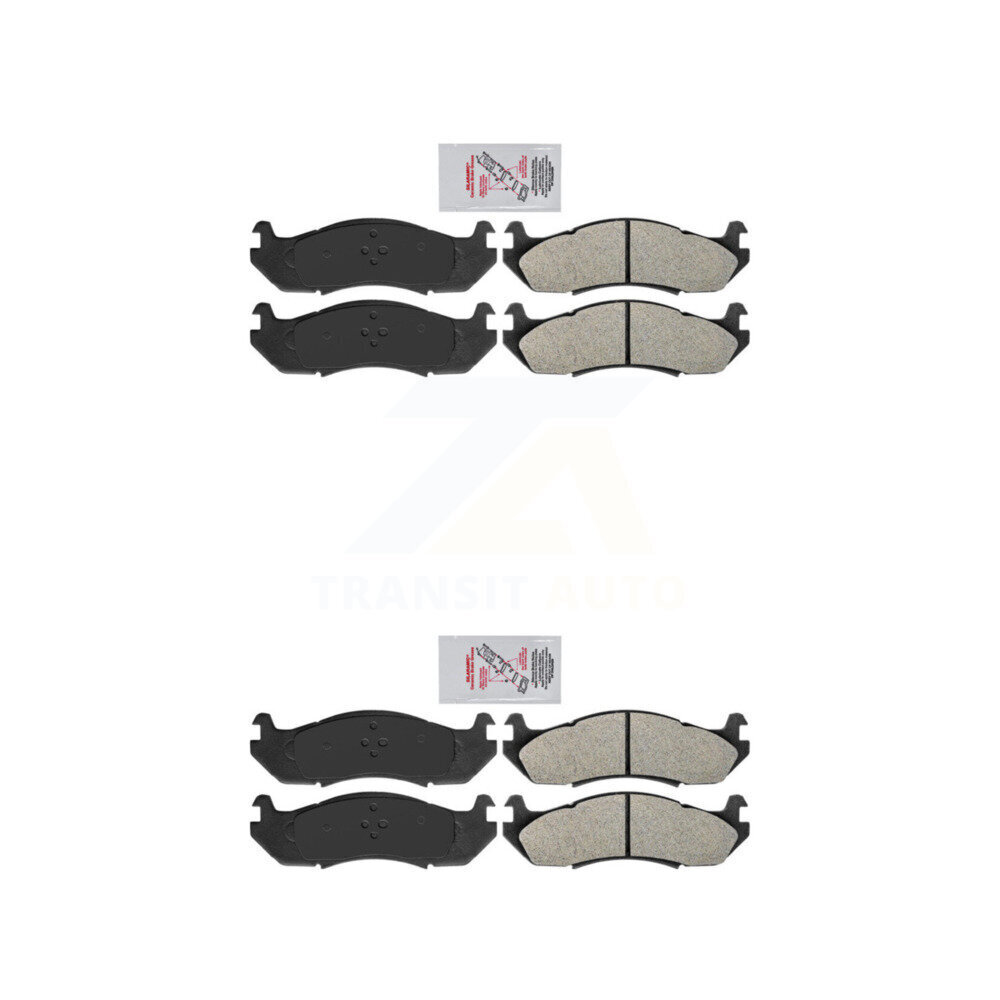 Front Rear Semi-Metallic Disc Brake Pads Kit For 2002-2003 Hummer H1 KNF-100947