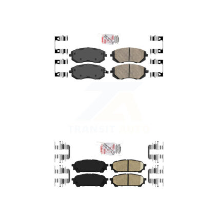 Front Rear Ceramic Disc Brake Pads Kit For Subaru Impreza Forester Saab 9-2X KNF-100967