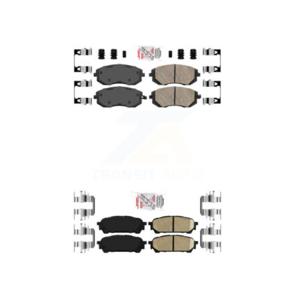 Front Rear Ceramic Disc Brake Pads Kit For Subaru Impreza Forester Saab 9-2X KNF-100970