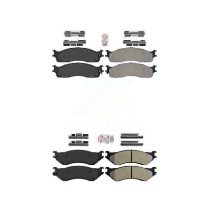 Front Rear Semi-Metallic Disc Brake Pads Kit For Dodge Ram 1500 3500 2500 KNF-100992