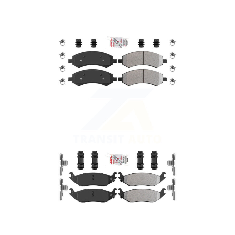 Front Rear Semi-Metallic Disc Brake Pads Kit For Ram 1500 Classic Dodge Chrysler Aspen KNF-101003