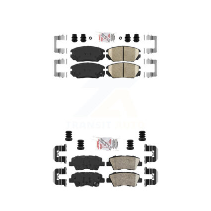 Front Rear Ceramic Disc Brake Pads Kit For 2010-2011 Hyundai Azera KNF-101015