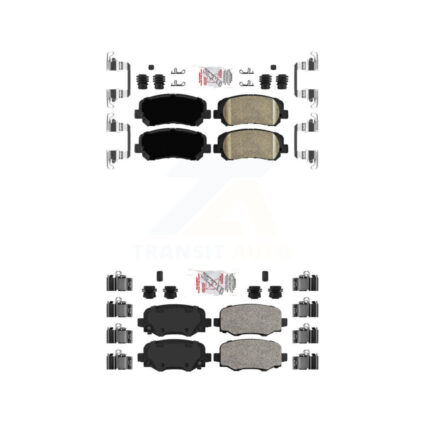 Front Rear Ceramic Disc Brake Pads Kit For Jeep Cherokee Chrysler 200 KNF-101024
