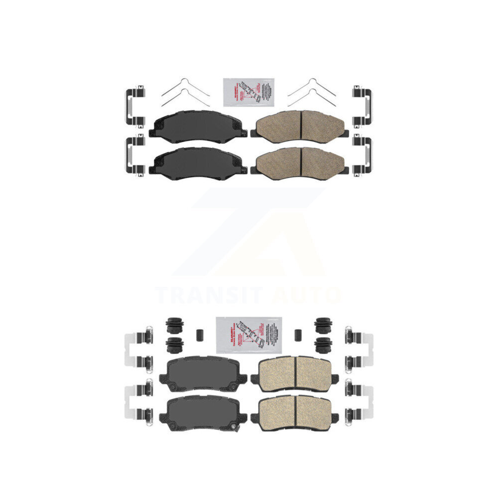 Front Rear Ceramic Disc Brake Pads Kit For 2018-2020 Honda Odyssey KNF-101049