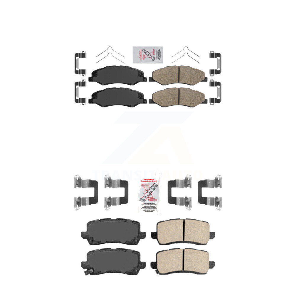 Front Rear Ceramic Disc Brake Pads Kit For 2018-2020 Honda Odyssey KNF-101050