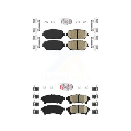 Front Rear Ceramic Disc Brake Pads Kit For 2014 Lexus IS250 C F Sport KNF-101060