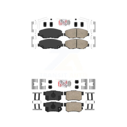Front Rear Ceramic Disc Brake Pads Kit For Honda Accord CR-V Element Acura ILX KNF-101084