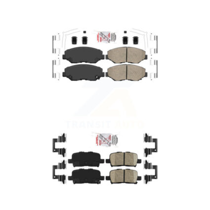 Front Rear Ceramic Disc Brake Pads Kit For 2003-2008 Honda Pilot KNF-101087