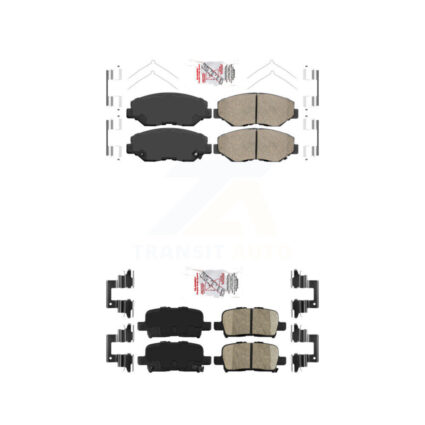 Front Rear Ceramic Disc Brake Pads Kit For 2003-2008 Honda Pilot KNF-101089