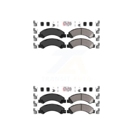 Front Rear Semi-Metallic Disc Brake Pads Kit For 2012-2018 Hino 155 14500lbs GVW KNF-101090