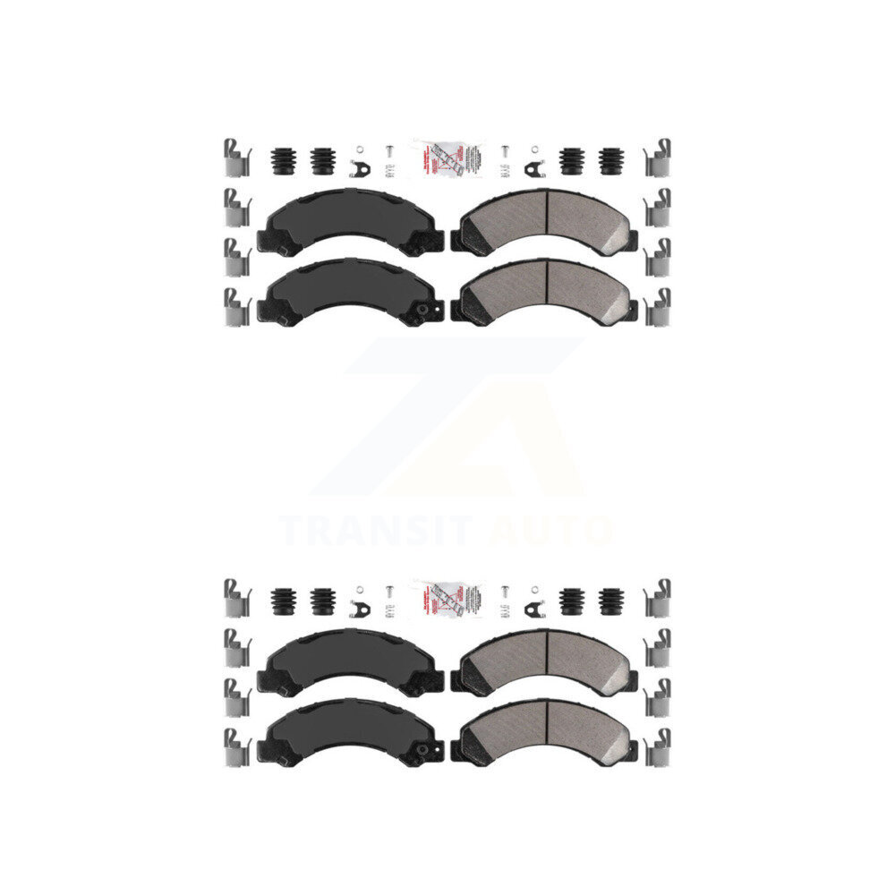 Front Rear Semi-Metallic Disc Brake Pads Kit For 2012-2018 Hino 155 14500lbs GVW KNF-101090