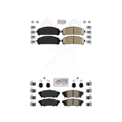 Front Rear Ceramic Disc Brake Pads Kit For Lexus Toyota Camry NX300 NX200t NX300h Avalon KNF-101112