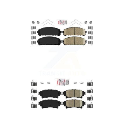 Front Rear Ceramic Disc Brake Pads Kit For Toyota Sienna Highlander Lexus RX350 RX450h KNF-101116