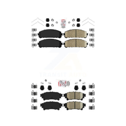 Front Rear Ceramic Disc Brake Pads Kit For Toyota Sienna Highlander Lexus RX350 RX450h KNF-101117