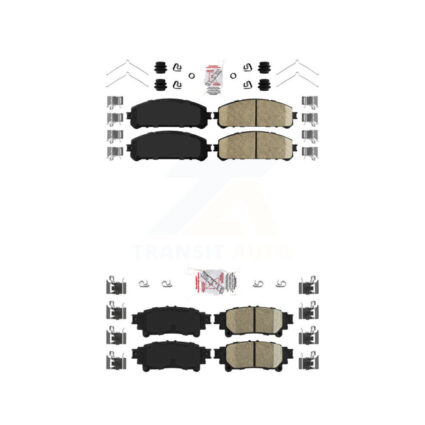 Front Rear Ceramic Disc Brake Pads Kit For Toyota Sienna Highlander Lexus RX350 RX450h KNF-101118