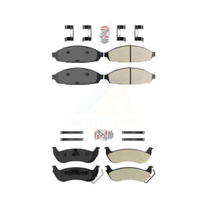 Front Rear Semi-Metallic Disc Brake Pads Kit For Ford Crown Victoria Lincoln Town Car KNF-101133