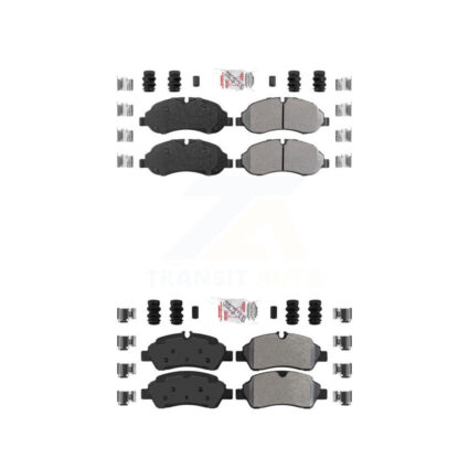Front Rear Semi-Metallic Disc Brake Pads Kit For Ford Transit-250 Transit-150 Transit-350 KNF-101138