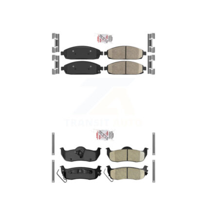 Front Rear Ceramic Disc Brake Pads Kit For Jeep Grand Cherokee Commander KNF-101152
