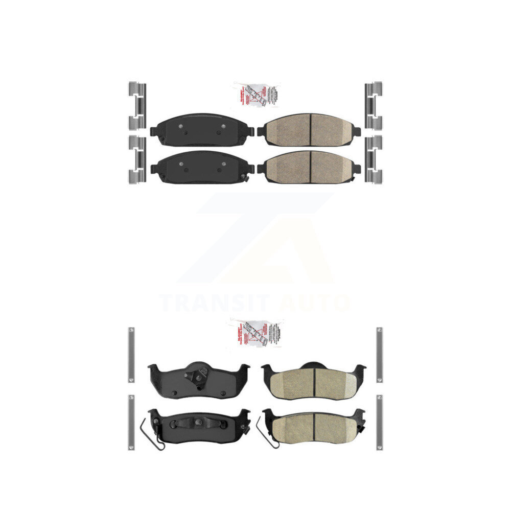Front Rear Ceramic Disc Brake Pads Kit For Jeep Grand Cherokee Commander KNF-101152