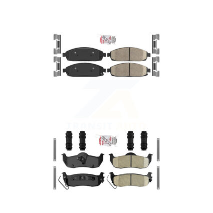 Front Rear Ceramic Disc Brake Pads Kit For Jeep Grand Cherokee Commander KNF-101153