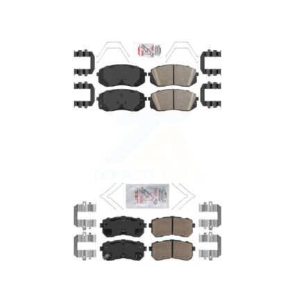 Front Rear Ceramic Disc Brake Pads Kit For Hyundai Kona Kia Seltos KNF-101155